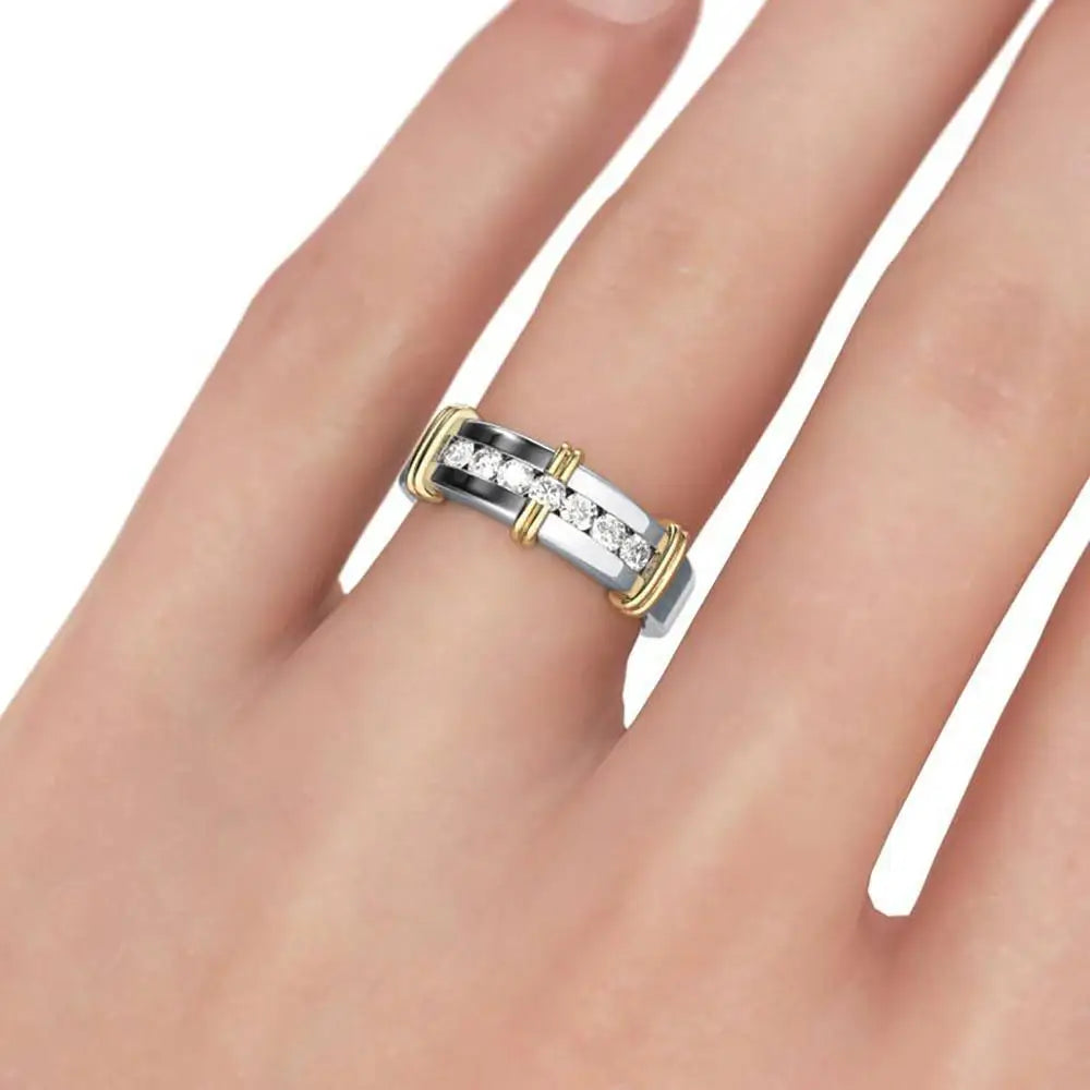 Real 925 Sterling Silver Moissanite Ring Women Wedding Promise Diamond Rings Designer Luxury Gold Plated Dubai Jewellery